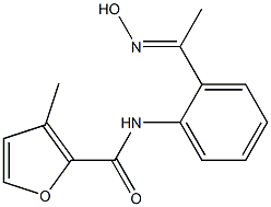 N-{2-[(1E)-N-hydroxyethanimidoyl]phenyl}-3-methyl-2-furamide Struktur