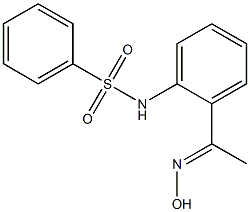 N-{2-[(1E)-N-hydroxyethanimidoyl]phenyl}benzenesulfonamide Struktur