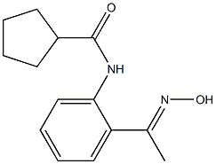 N-{2-[(1E)-N-hydroxyethanimidoyl]phenyl}cyclopentanecarboxamide Struktur