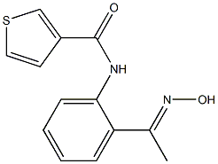 N-{2-[(1E)-N-hydroxyethanimidoyl]phenyl}thiophene-3-carboxamide Struktur