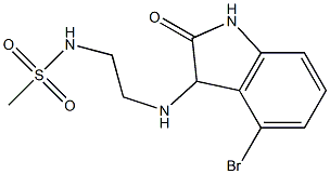 N-{2-[(4-bromo-2-oxo-2,3-dihydro-1H-indol-3-yl)amino]ethyl}methanesulfonamide Struktur