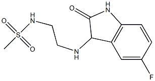 N-{2-[(5-fluoro-2-oxo-2,3-dihydro-1H-indol-3-yl)amino]ethyl}methanesulfonamide Struktur