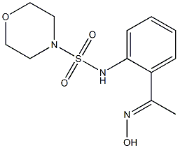 N-{2-[1-(hydroxyimino)ethyl]phenyl}morpholine-4-sulfonamide Struktur