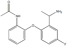 N-{2-[2-(1-aminoethyl)-4-fluorophenoxy]phenyl}acetamide Struktur