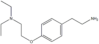 N-{2-[4-(2-aminoethyl)phenoxy]ethyl}-N,N-diethylamine Struktur