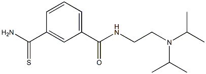 N-{2-[bis(propan-2-yl)amino]ethyl}-3-carbamothioylbenzamide Struktur