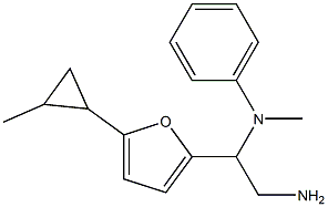 N-{2-amino-1-[5-(2-methylcyclopropyl)-2-furyl]ethyl}-N-methyl-N-phenylamine Struktur