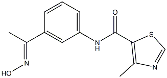 N-{3-[(1E)-N-hydroxyethanimidoyl]phenyl}-4-methyl-1,3-thiazole-5-carboxamide Struktur