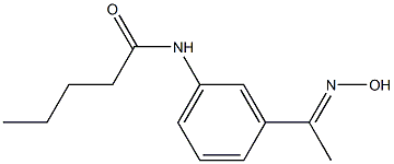 N-{3-[(1E)-N-hydroxyethanimidoyl]phenyl}pentanamide Struktur