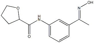 N-{3-[(1E)-N-hydroxyethanimidoyl]phenyl}tetrahydrofuran-2-carboxamide Struktur