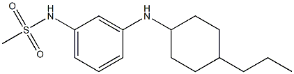 N-{3-[(4-propylcyclohexyl)amino]phenyl}methanesulfonamide Struktur