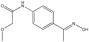 N-{4-[(1E)-N-hydroxyethanimidoyl]phenyl}-2-methoxyacetamide Struktur