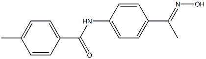 N-{4-[(1E)-N-hydroxyethanimidoyl]phenyl}-4-methylbenzamide Struktur