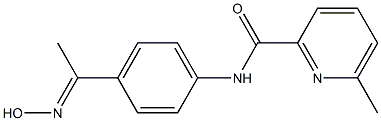 N-{4-[(1E)-N-hydroxyethanimidoyl]phenyl}-6-methylpyridine-2-carboxamide Struktur