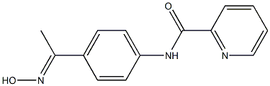 N-{4-[(1E)-N-hydroxyethanimidoyl]phenyl}pyridine-2-carboxamide Struktur