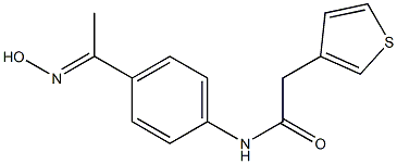 N-{4-[1-(hydroxyimino)ethyl]phenyl}-2-(thiophen-3-yl)acetamide Struktur