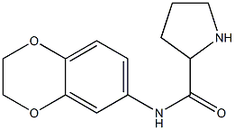 N-2,3-dihydro-1,4-benzodioxin-6-ylpyrrolidine-2-carboxamide Struktur