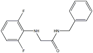 N-benzyl-2-[(2,6-difluorophenyl)amino]acetamide Struktur