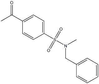 N-benzyl-4-acetyl-N-methylbenzene-1-sulfonamide Struktur