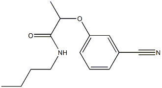 N-butyl-2-(3-cyanophenoxy)propanamide Struktur