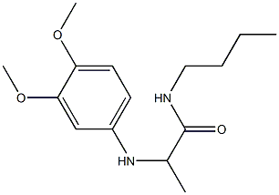 N-butyl-2-[(3,4-dimethoxyphenyl)amino]propanamide Struktur