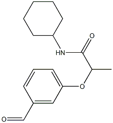 N-cyclohexyl-2-(3-formylphenoxy)propanamide Struktur