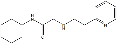 N-cyclohexyl-2-{[2-(pyridin-2-yl)ethyl]amino}acetamide Struktur