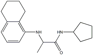 N-cyclopentyl-2-(5,6,7,8-tetrahydronaphthalen-1-ylamino)propanamide Struktur