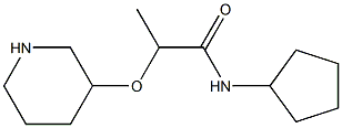 N-cyclopentyl-2-(piperidin-3-yloxy)propanamide Struktur