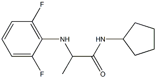 N-cyclopentyl-2-[(2,6-difluorophenyl)amino]propanamide Struktur