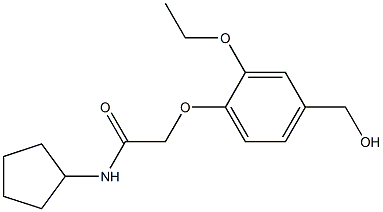 N-cyclopentyl-2-[2-ethoxy-4-(hydroxymethyl)phenoxy]acetamide Struktur