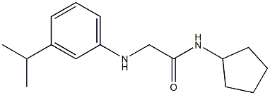 N-cyclopentyl-2-{[3-(propan-2-yl)phenyl]amino}acetamide Struktur