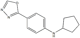 N-cyclopentyl-4-(1,3,4-oxadiazol-2-yl)aniline Struktur