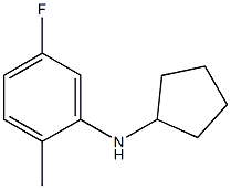 N-cyclopentyl-5-fluoro-2-methylaniline Struktur