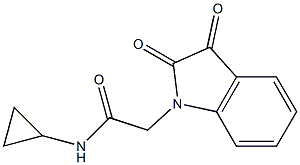 N-cyclopropyl-2-(2,3-dioxo-2,3-dihydro-1H-indol-1-yl)acetamide Struktur