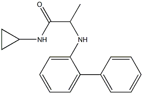 N-cyclopropyl-2-[(2-phenylphenyl)amino]propanamide Struktur