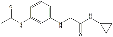 N-cyclopropyl-2-[(3-acetamidophenyl)amino]acetamide Struktur