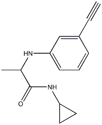 N-cyclopropyl-2-[(3-ethynylphenyl)amino]propanamide Struktur