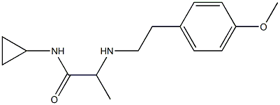 N-cyclopropyl-2-{[2-(4-methoxyphenyl)ethyl]amino}propanamide Struktur