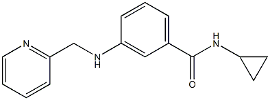 N-cyclopropyl-3-[(pyridin-2-ylmethyl)amino]benzamide Struktur