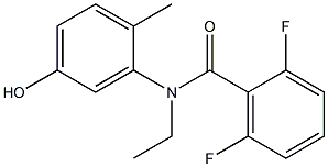 N-ethyl-2,6-difluoro-N-(5-hydroxy-2-methylphenyl)benzamide Struktur