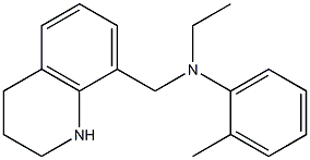 N-ethyl-2-methyl-N-(1,2,3,4-tetrahydroquinolin-8-ylmethyl)aniline Struktur