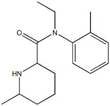 N-ethyl-6-methyl-N-(2-methylphenyl)piperidine-2-carboxamide Struktur