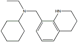 N-ethyl-N-(1,2,3,4-tetrahydroquinolin-8-ylmethyl)cyclohexanamine Struktur