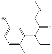 N-ethyl-N-(5-hydroxy-2-methylphenyl)-2-methoxyacetamide Struktur