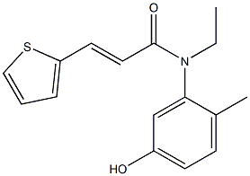 N-ethyl-N-(5-hydroxy-2-methylphenyl)-3-(thiophen-2-yl)prop-2-enamide Struktur