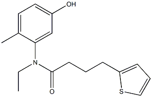 N-ethyl-N-(5-hydroxy-2-methylphenyl)-4-(thiophen-2-yl)butanamide Struktur