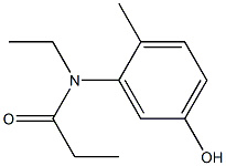 N-ethyl-N-(5-hydroxy-2-methylphenyl)propanamide Struktur