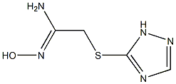 N'-hydroxy-2-(1H-1,2,4-triazol-5-ylsulfanyl)ethanimidamide Struktur