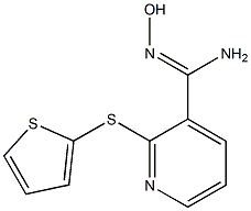 N'-hydroxy-2-(thiophen-2-ylsulfanyl)pyridine-3-carboximidamide Struktur